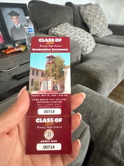 Downey High School Graduation Tickets