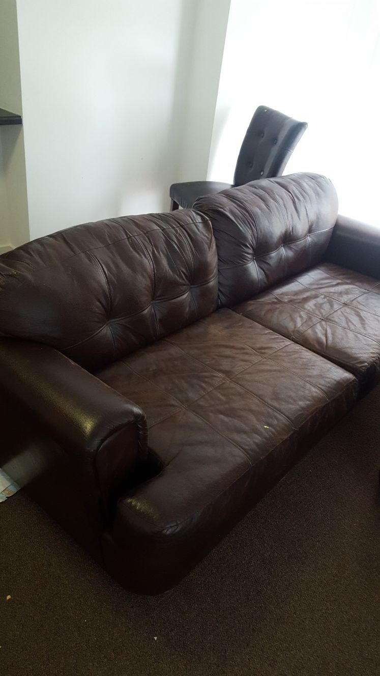 Leather Sofa Set