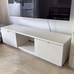 White TV Console Table 