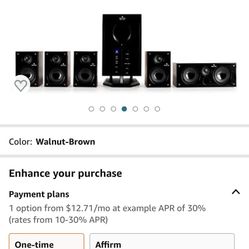 BRAND NEW IN BOX-AUNA Areal Active 525-5.1 Surround Sound System, Home Theater System, Elegant Design, Bass Reflex, 5 Satellite Speakers, Bluetooth, U