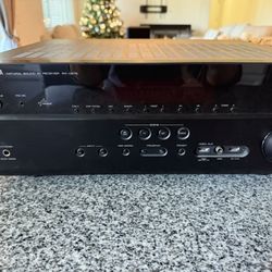 Yamaha Receiver, Elac Center Speaker, Paradigm Bookshelf Speakers