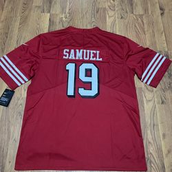 San Francisco 49ers Red Color Rush Debo Samuel Jerseys