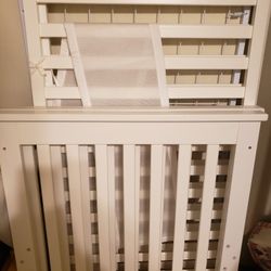 new crib slightly used changing table