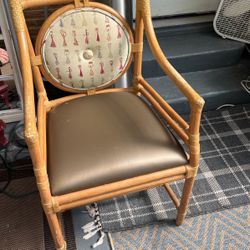 Bamboo chair with unique print