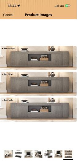 Gray Wood TV Stand / Media Console