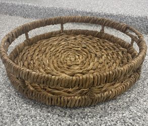 Basketweave / Woven Decorative Tray