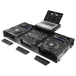 B-Stock Scratch & Dent: Odyssey FZGS12CDJWXD2BL Extra Deep DJ Coffin Case for 12″ Format DJ Mixer and Two Media Players with Glide Platform - Black