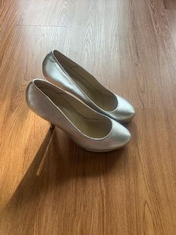 Christian Louboutin Silver Metallic Stiletto Heels