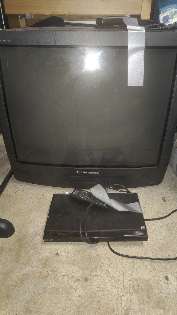 Phillips Crt Tvs With DVD Player And Remote