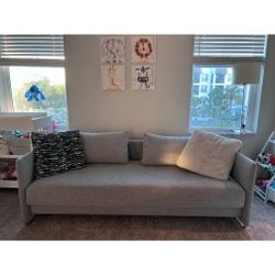 Modern Grey CB2 Sleeper Sofa / Trundle – Excellent Condition