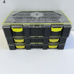 EMPTY BUZBE Tackle Box Lot 3 Colony 28 28 28D Fishing Storage Organizer, Medical Electrician Business