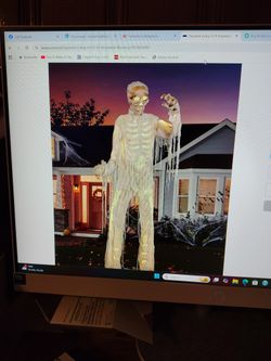 12 Ft Moaning Lighted Mummy