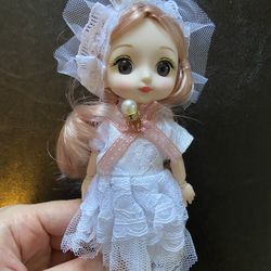 16cm Doll Set Gift Box 13 Movable Joints 3D Eyes BJD Girl Dress Up DIY Toy Fashion Dress Clothes Dolls Children's Gifts   Please check my selling page