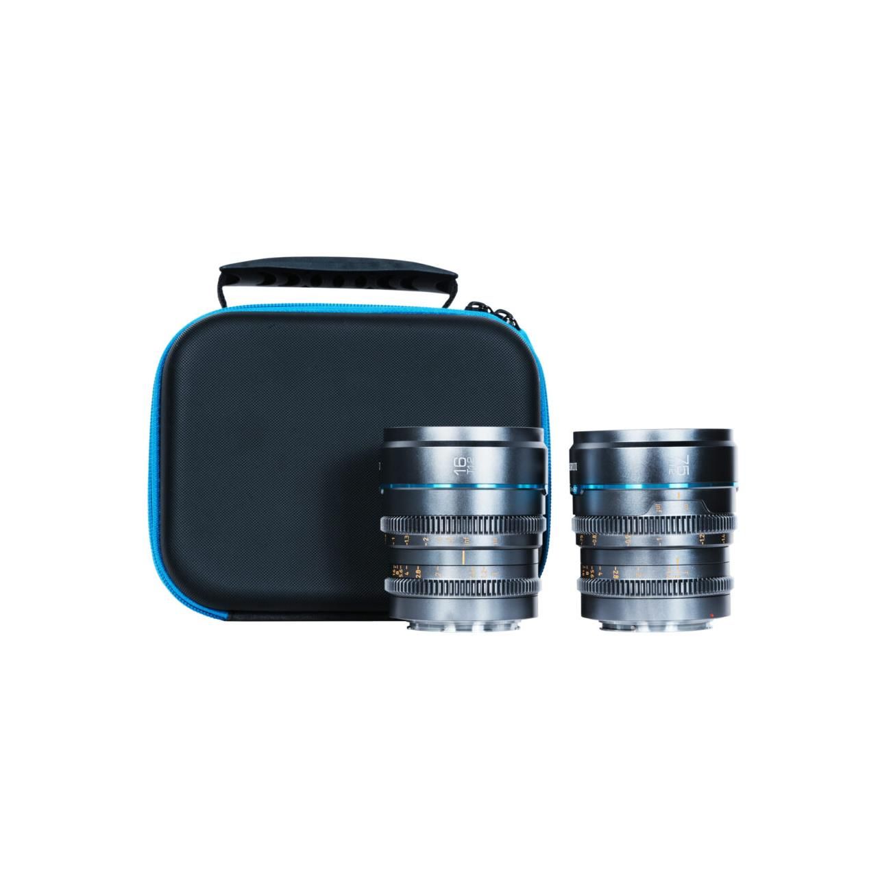 Nightwalker T1.2 S35 L Mount 16mm and 75mm Metal Grey (Manual Focus Cine Lens Set)