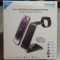 Wireless Charging Station, 3 in 1 Charger for Apple, iPhone/iWatch/Airpods, iPhone 14,13,12 (Pro, Pro Max)/XS/XR/X/8(Plus),iWatch Series 8/7/6