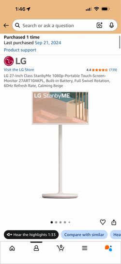 LG touch screen TV