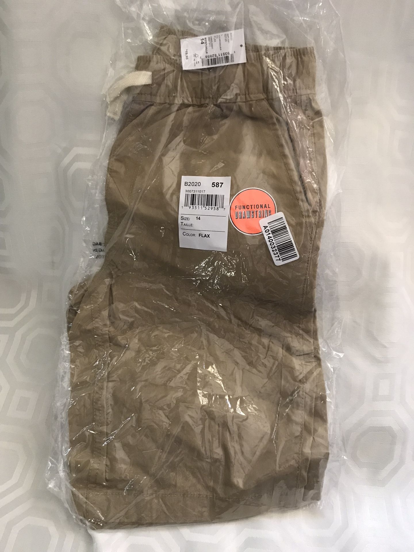 Childrens Place Jogger Shorts Size 14 Tan