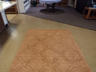Orange Wool Area Rug