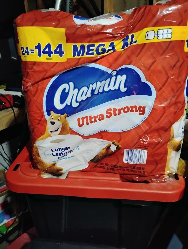 New Charmin Ultra Strong 24=144 Mega XL Bathroom Tissues