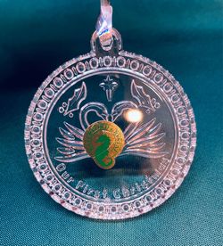 Beautiful hand cut Waterford crystal “ Our First Christmas” ornament
