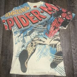 Vintage Marvel Amazing Spiderman AOP Shirt size Small