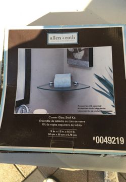 Corner glass shelf kit