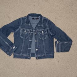 Girl's Stretch Denim Blue Jean Jacket Sz.M