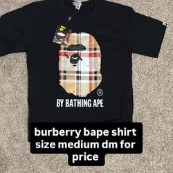 black burberry bape shirt 