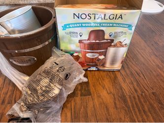 Nostalgia 6-Quart Wood Bucket Ice Cream Maker