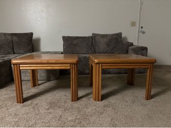 Mid-Centry Solid Oak End Tables