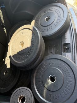 Very nice and durable Olympic bumper weight plates set