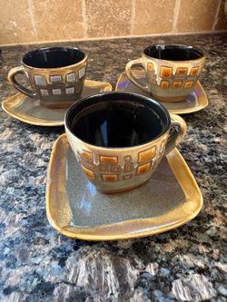 Alpine Cuisine Italy Design 12 Ceramic Espresso Cups/ Saucers