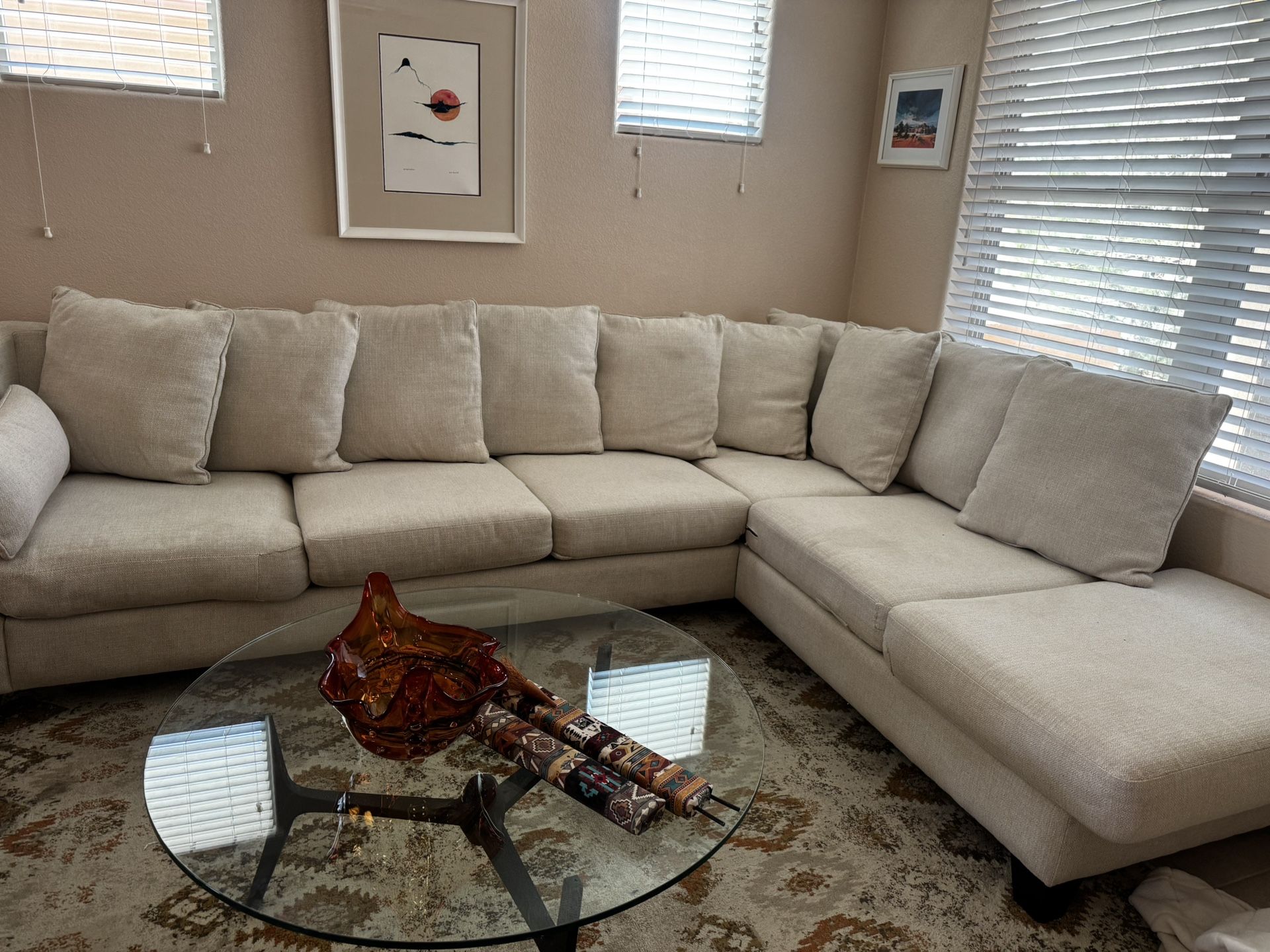 Living Room Couch (white) Good Condition OBO