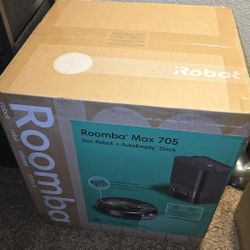 iRobot - Roomba Max 705 Vac Robot Vacuum + AutoEmpty Dock - Black