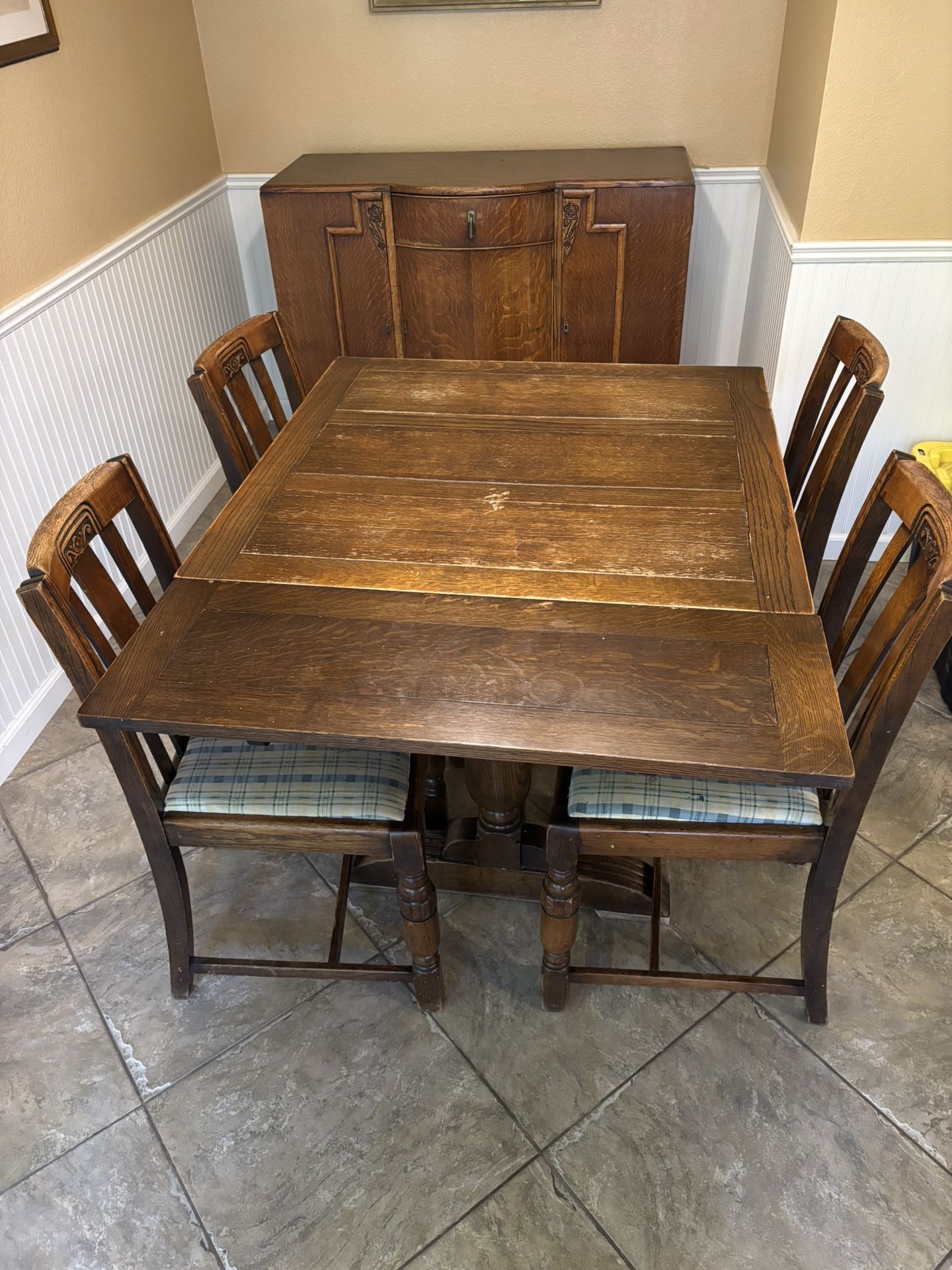 Vintage Dining Table And Buffet