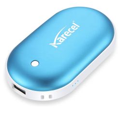Karecel Rechargeable Hand Warmer, 5200mAh Double-Sided Instant Heating Electric Hand Warmer Power Bank, Up to 11Hrs, USB Portable Handwarmer Pocket He