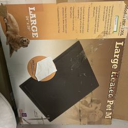 Heated Pet Mat With Fleece Cover NEW 