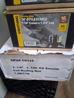 Roofing nails staples
