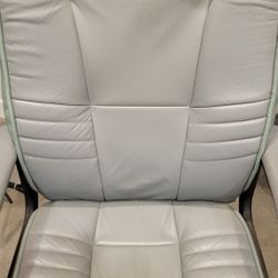 Grey Office Chair With High Quality Leather