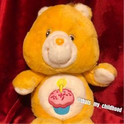 Vintage Carlton Cards Birthday Bear Carebears Care Bear plush teddy bear doll - happy birthday large 13” toy