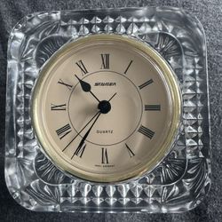 Staiger West Germany Gorgeous Crystal Desk Clock Made in France Unique & Classy