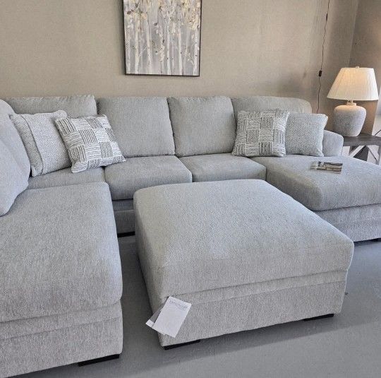 AP🎉High Quality, Double Chaise, Reversible Sectional Couch// Financing & Delivery Available