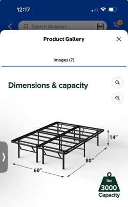 Zinus 14" Metal SmartBase Heavy-Duty Bed Frame Foundation, Adult,  King size