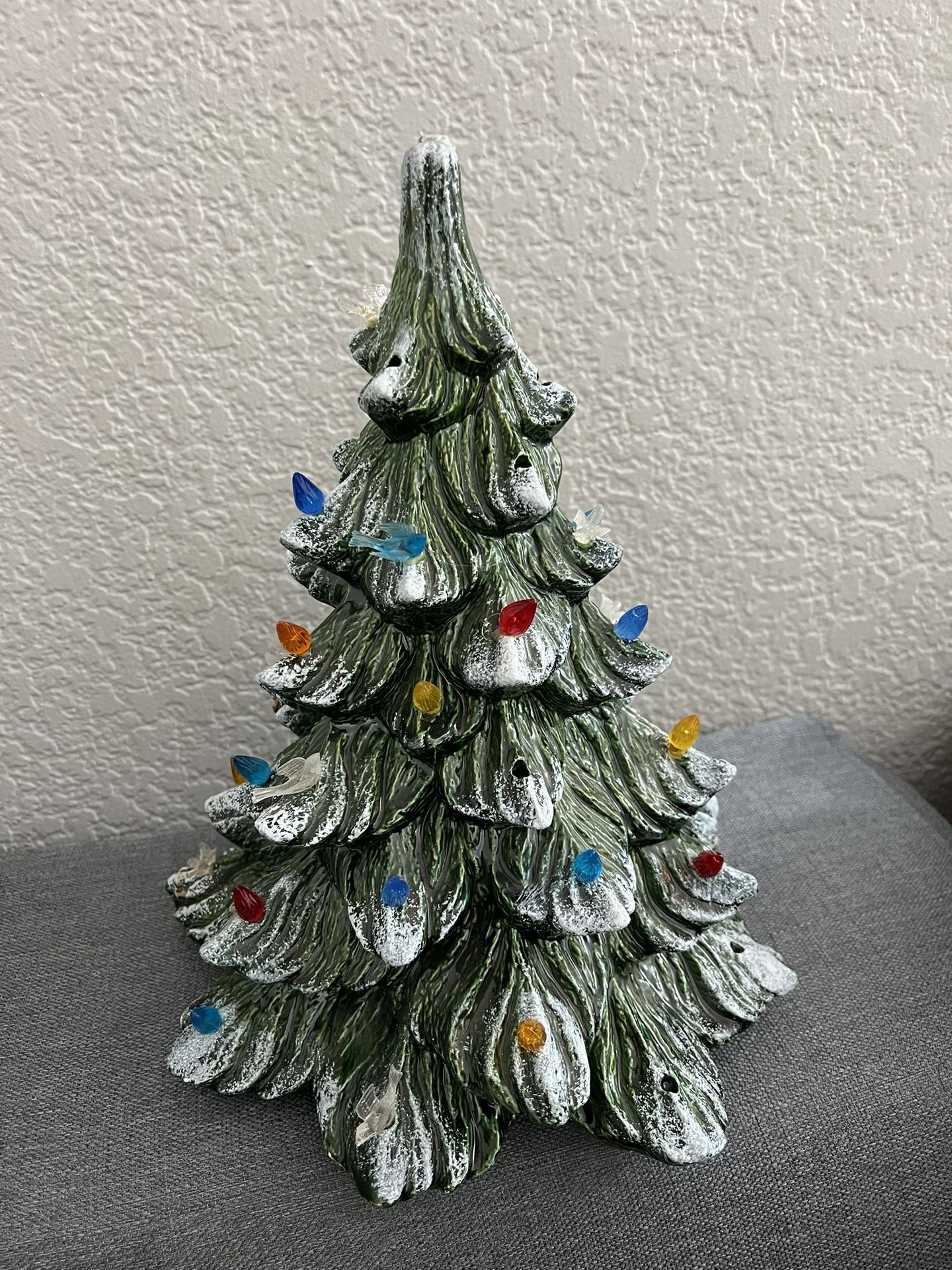 Vintage Ceramic Christmas Tree - NO BASE