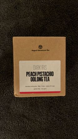 August Uncommon Tea Dark Iris Peach Pistachio Oolong