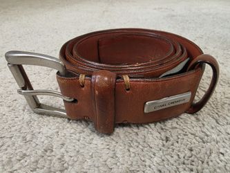 Daniel Cremieux Collection Brown Italian Full Grain Leather Belt Men's 34/85