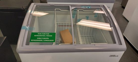 5.9 cu ft Display Freezer/Refrigerator with Curved Glass Doors –Residential and Commercial Use