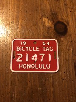 NOS Hawaii Bicycle License Plates
