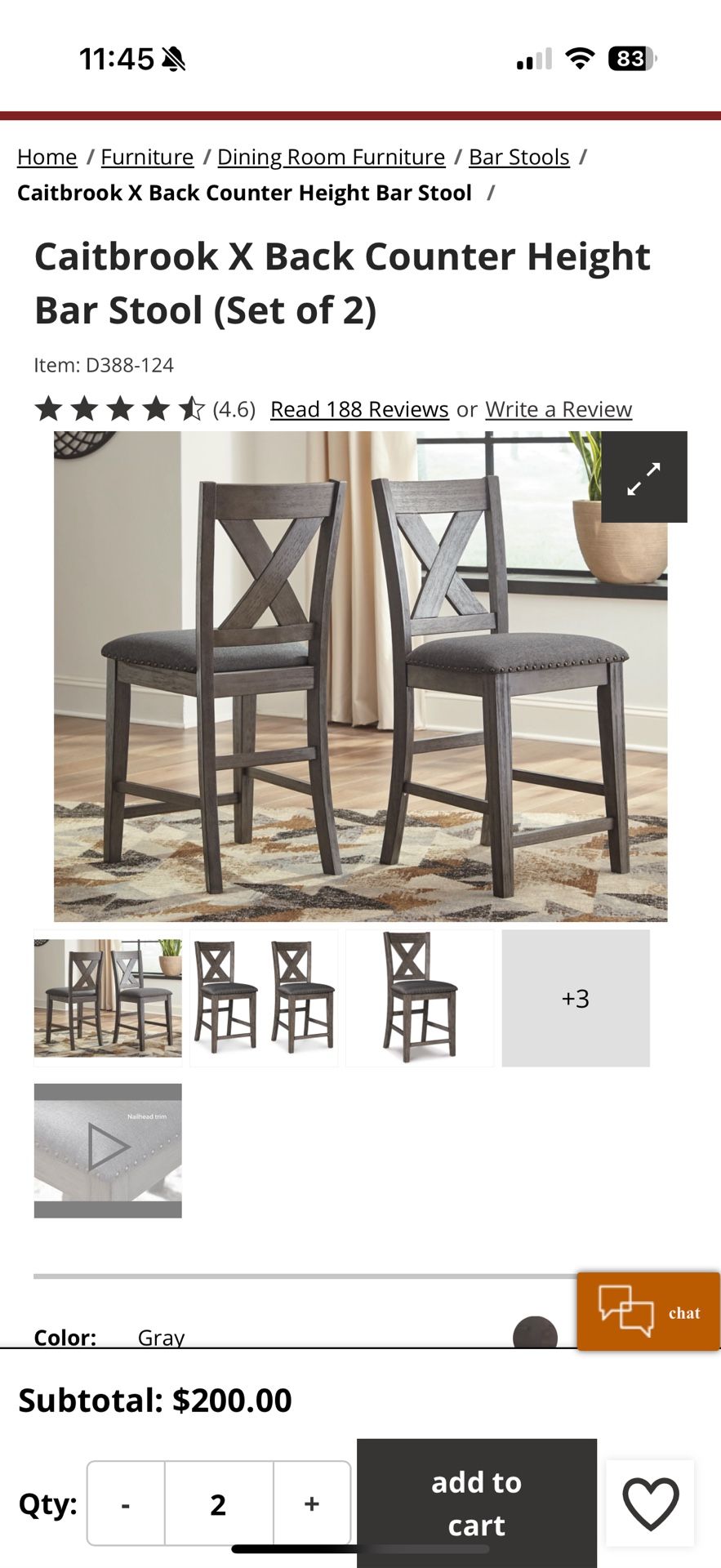 6 Caitbrook X-Back Counter Height Bar Stools – Ashley Furniture