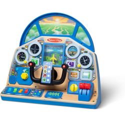 Melissa and Doug Jet Pilot Plane Interactive Dashboard Toy Lights and Sound 